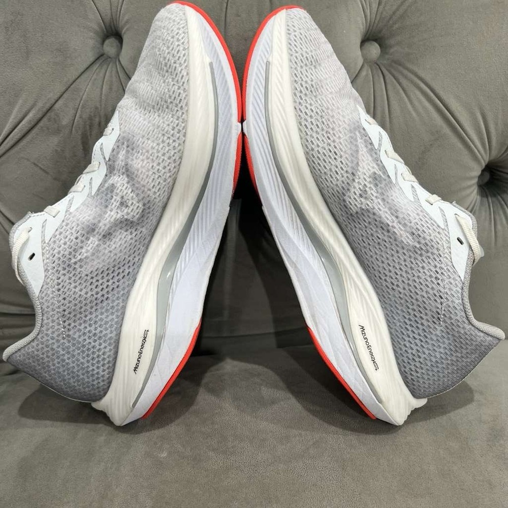 Mizuno Wave Rebellion Flash 2 Running Shoe Men 11.5 White Harbor Mist Athletic - Picture 10 of 14
